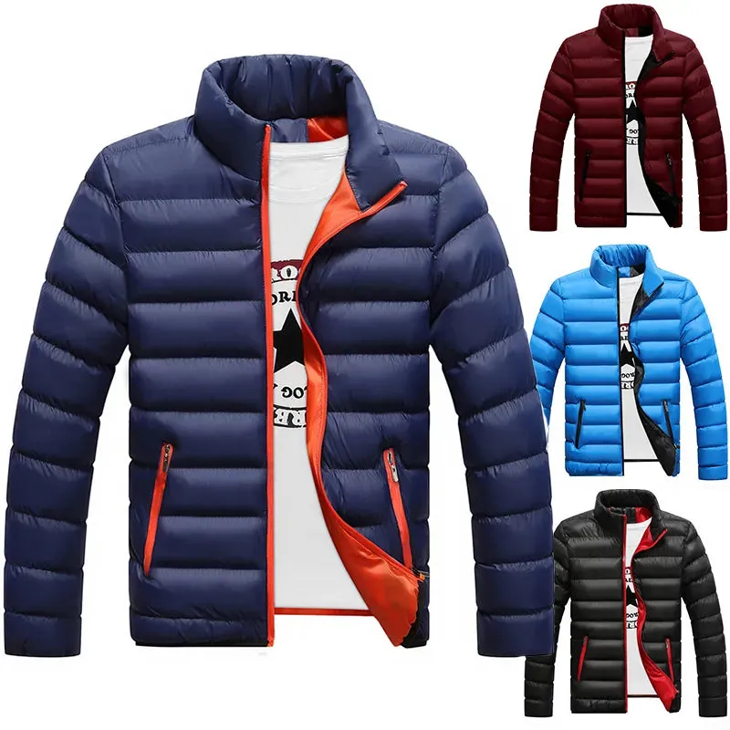 Men's Winter Thick Jacket Stand Neck Zipper*