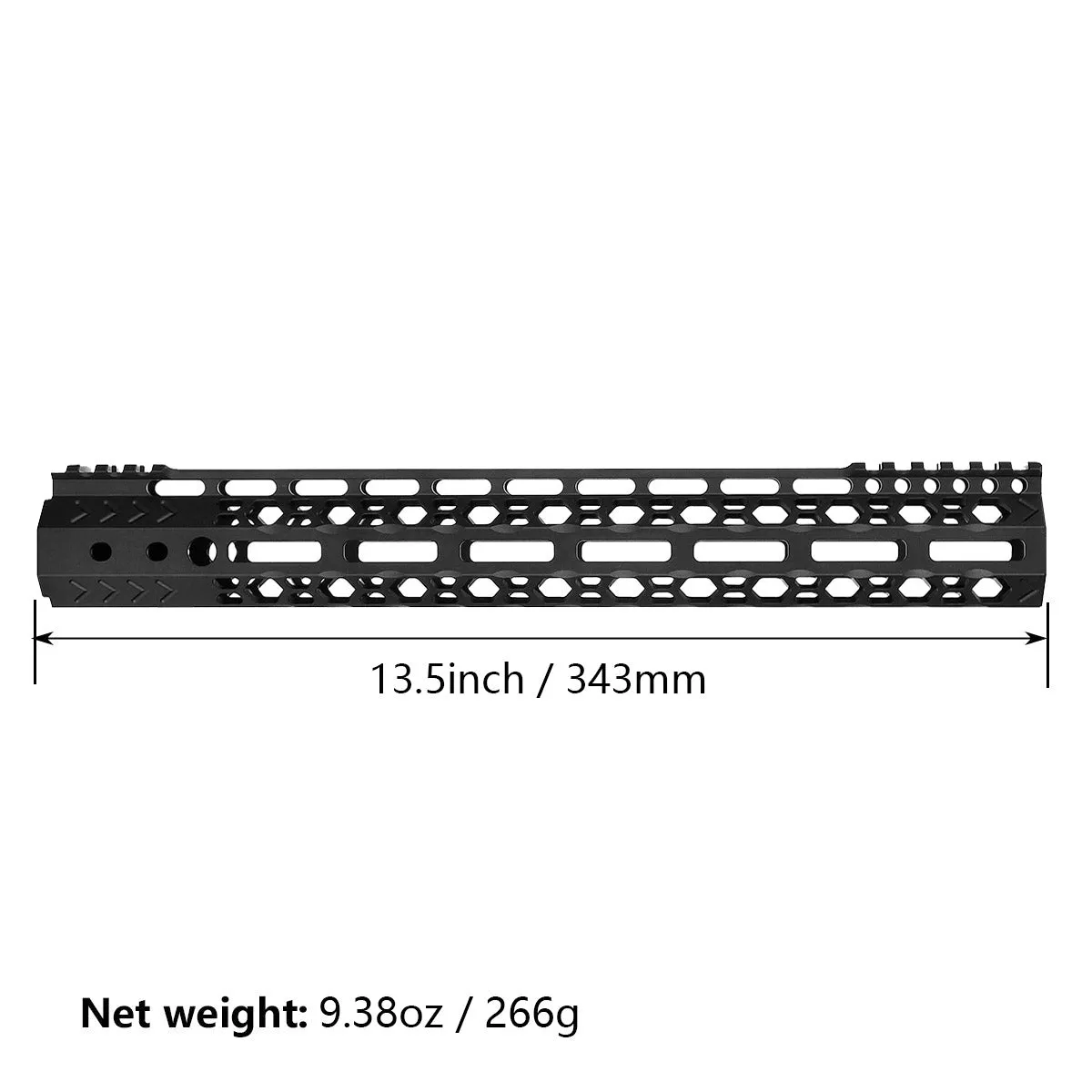 Ohhunt® AR-15 13.5" Ultra Light Hex Free Float M-lok Handguard with Steel Barrel Nut