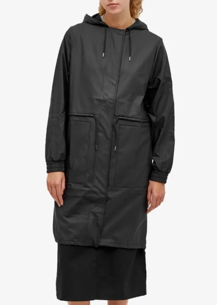 Rains String W Parka Black