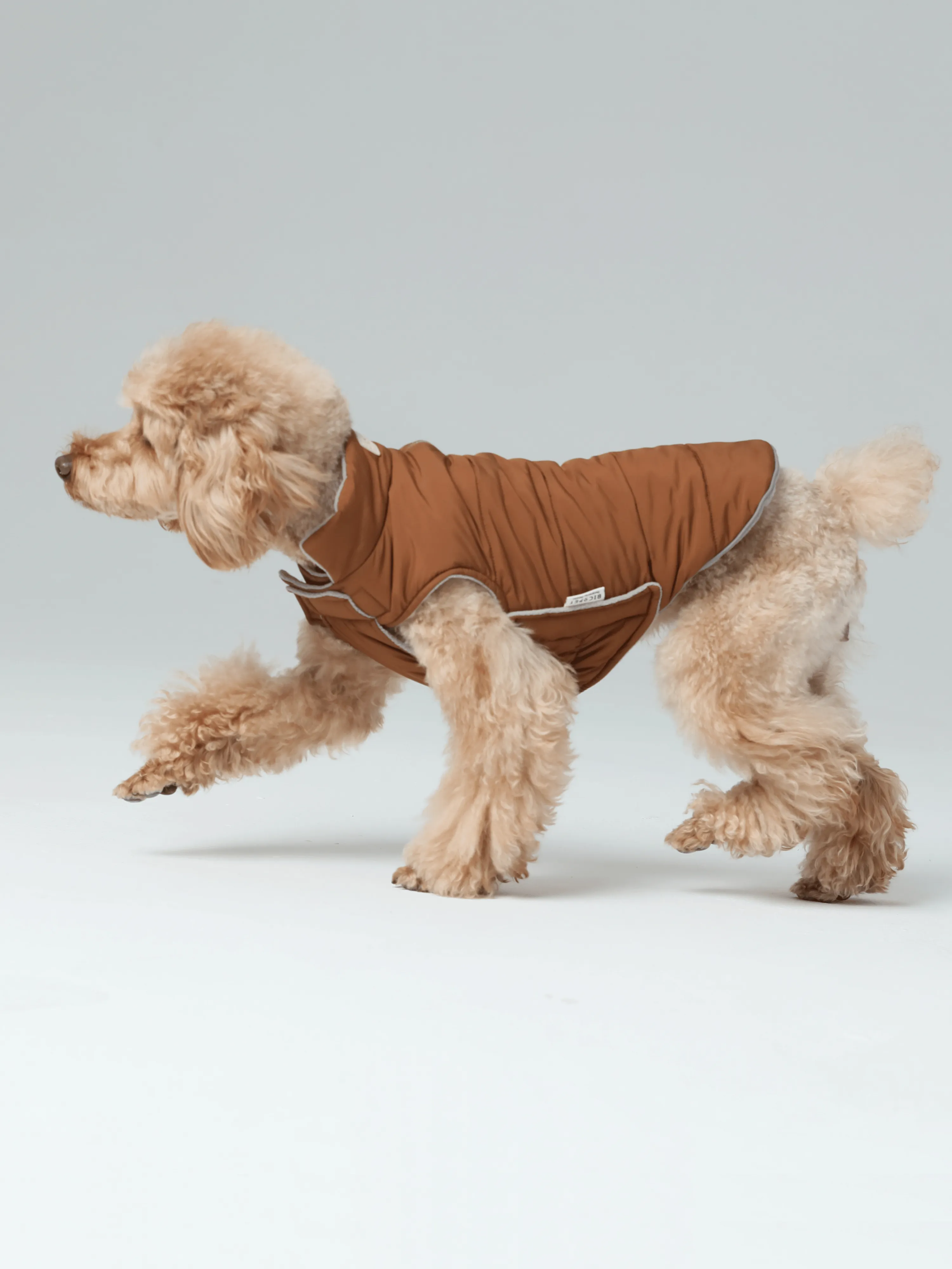 Reversible Dog Vest Jacket - Orange Grey