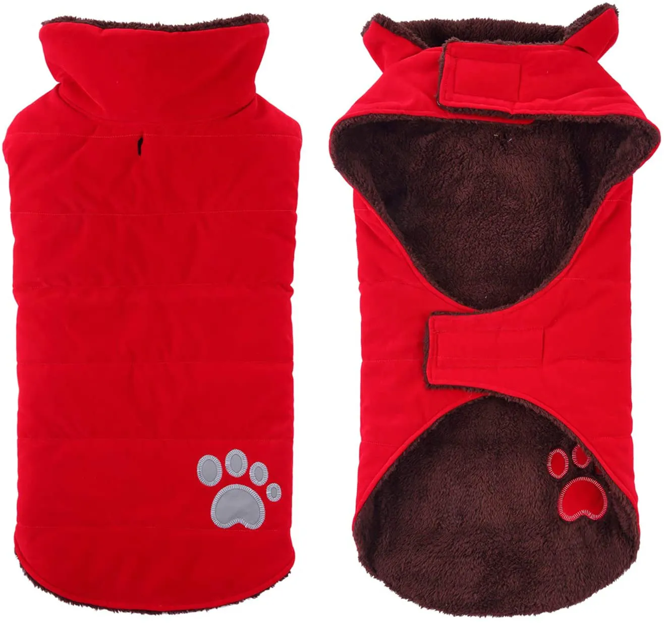 Reversible Windproof Cold Weather Jacket Vest for Small-Large Dogs