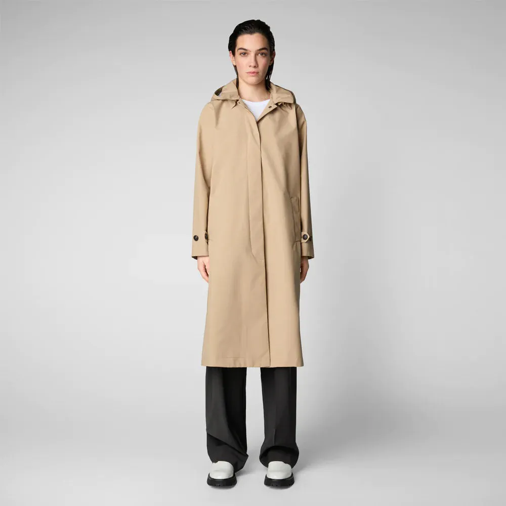 SAVE THE DUCK - ASIA HOODED TRENCH COAT