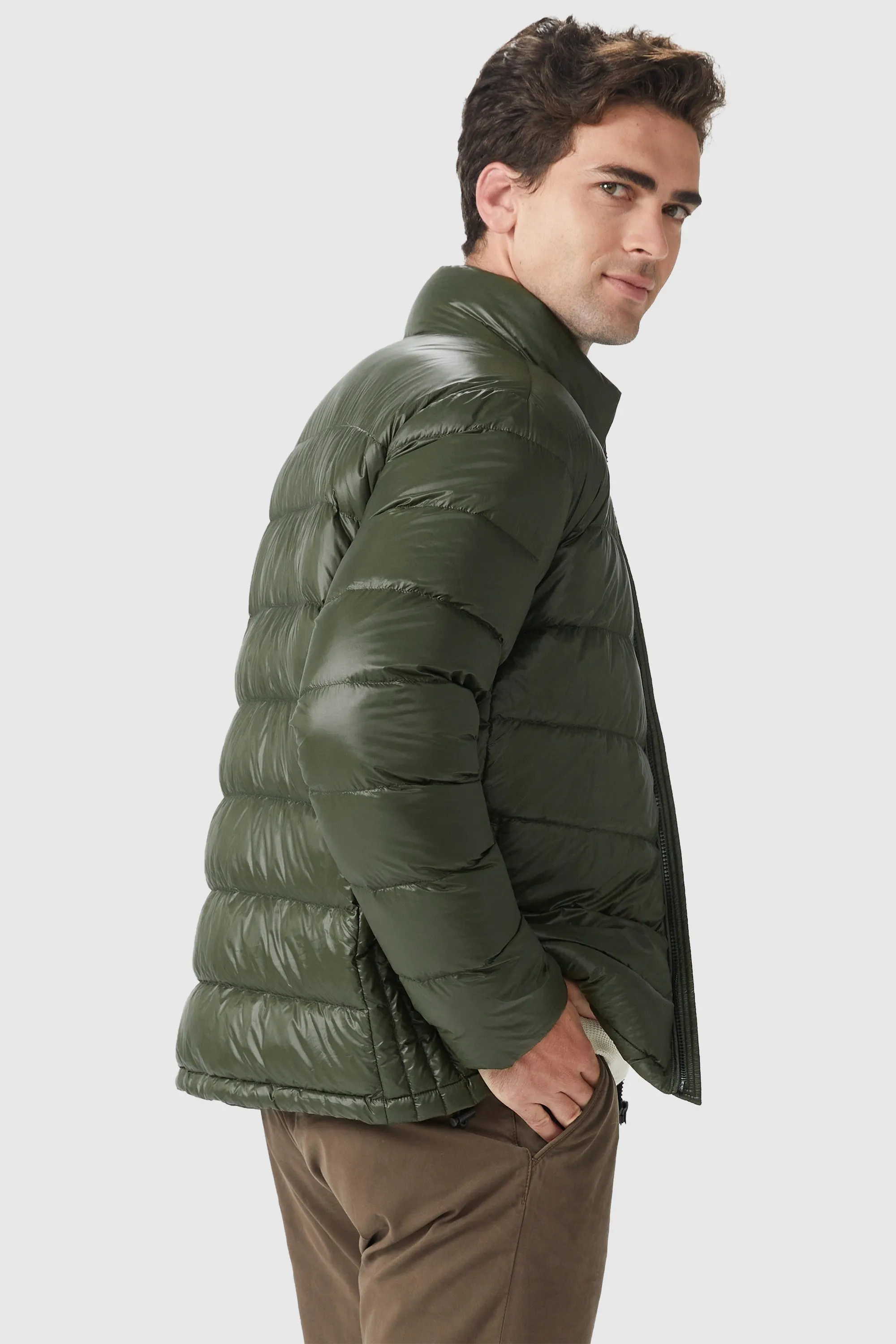 Short Lightweight Bomber Down Coat