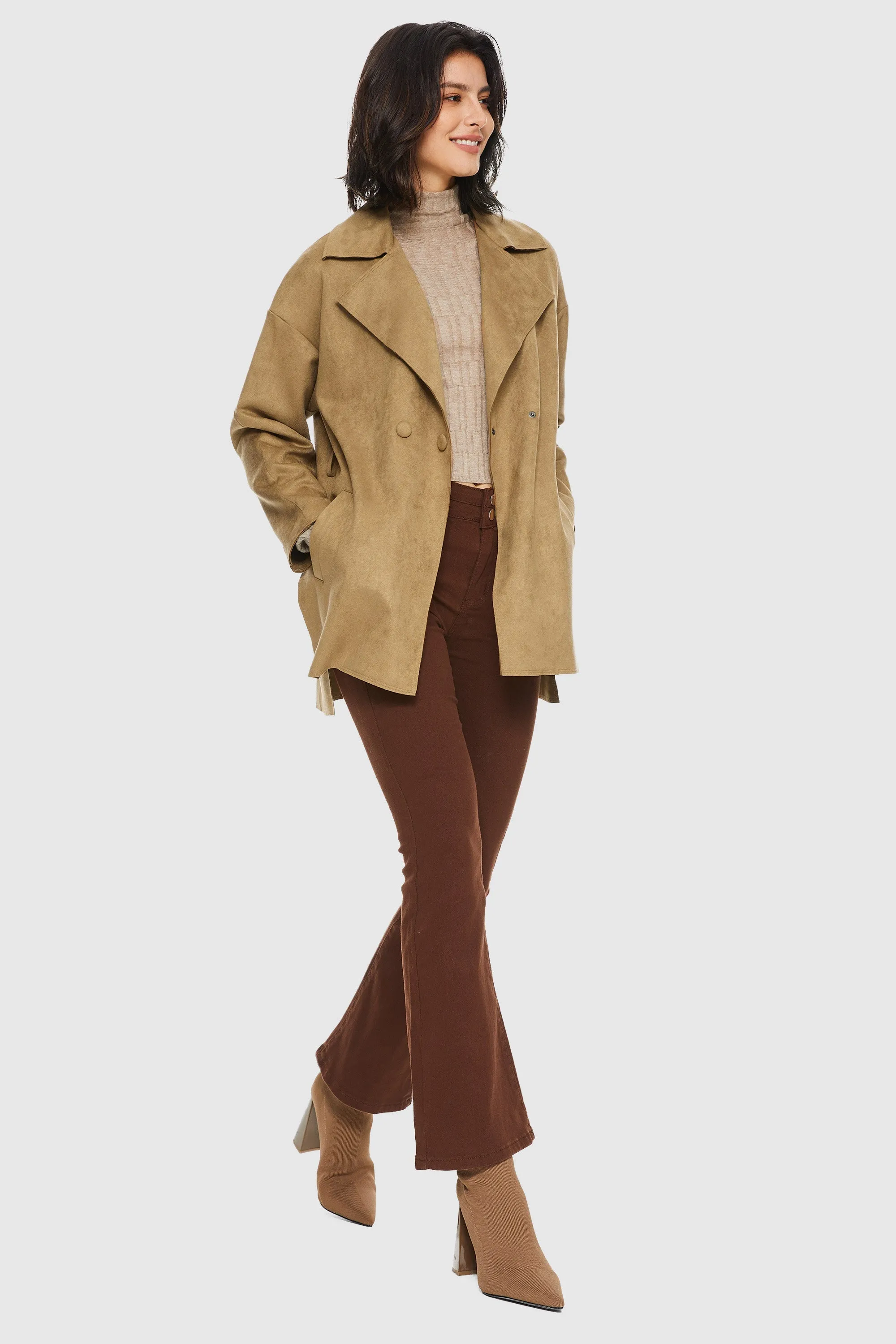 Suede Lightweight Trench