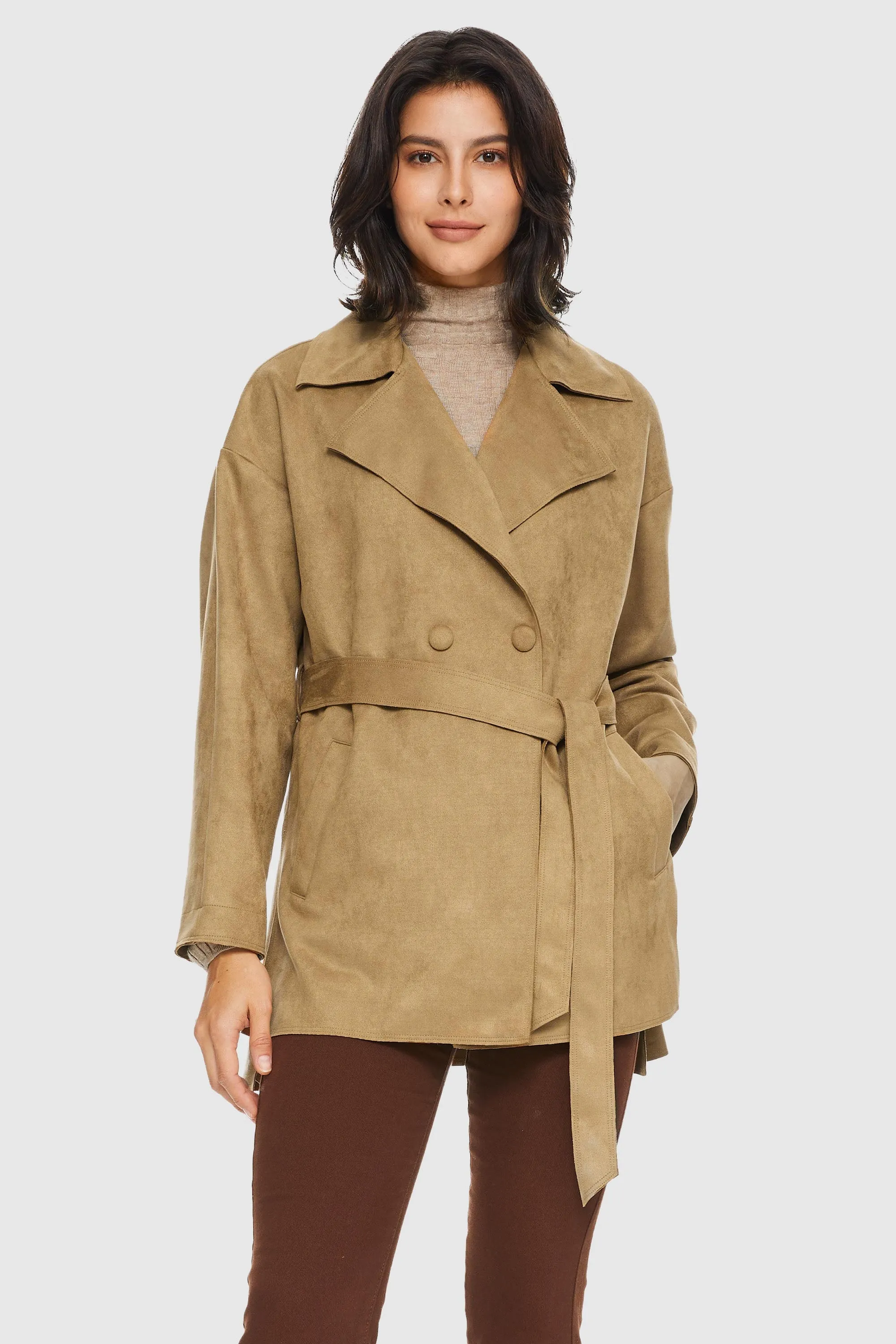 Suede Lightweight Trench