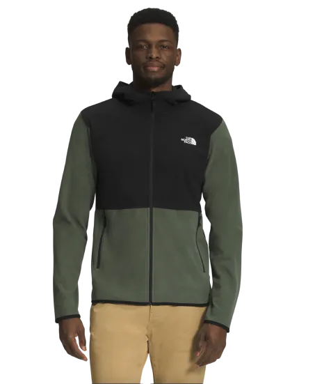 The North Face TKA Glacier Mens Full Zip Hoodie Thyme/TNF Black