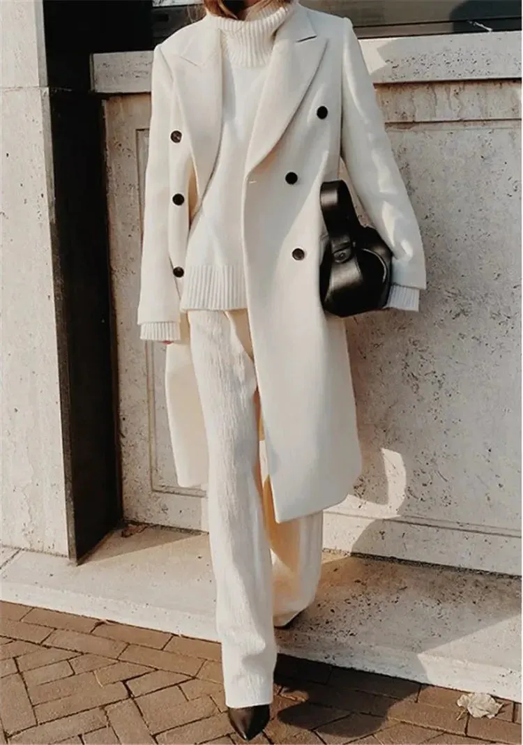 Two-Tone Wool Coat