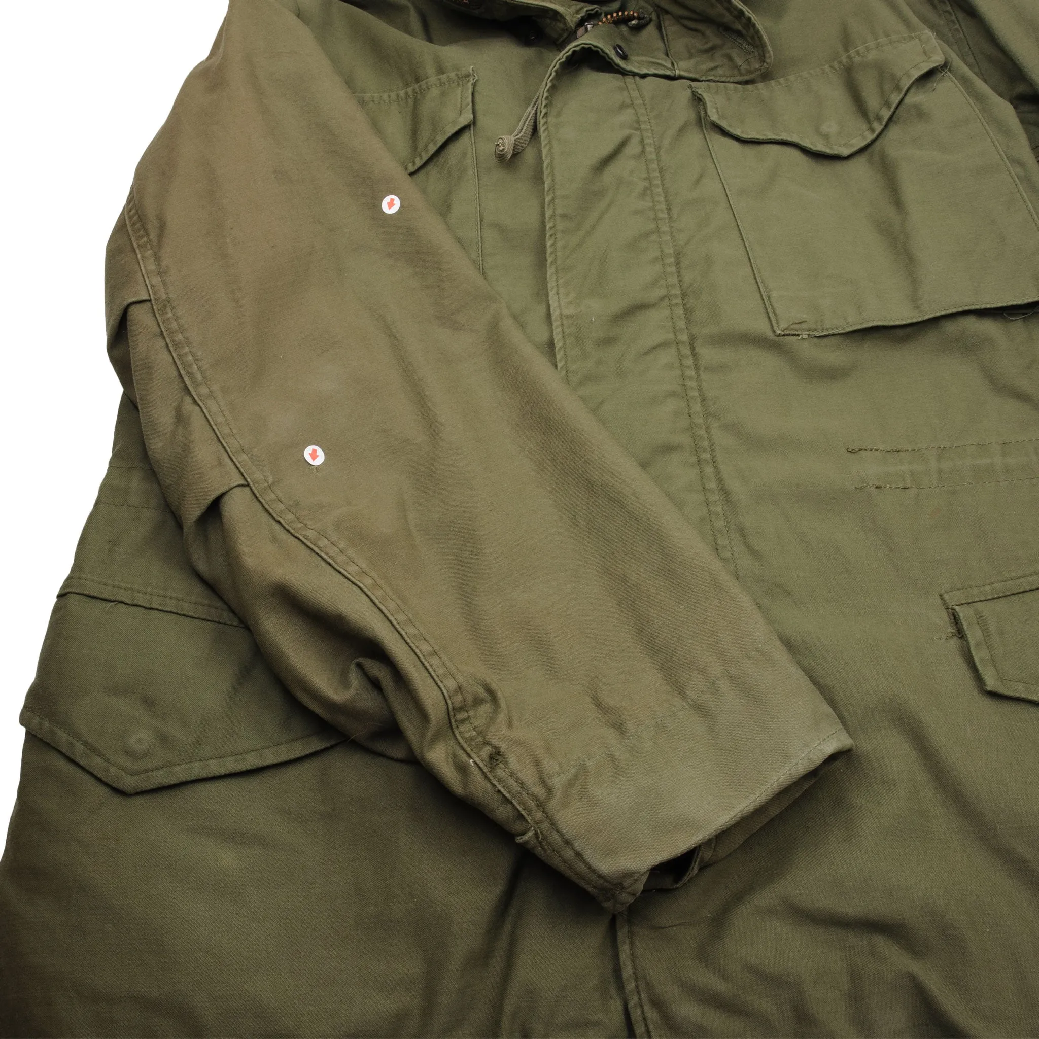 VINTAGE US ARMY M-1965 M65 FIELD JACKET 1980S SIZE SMALL REGULAR