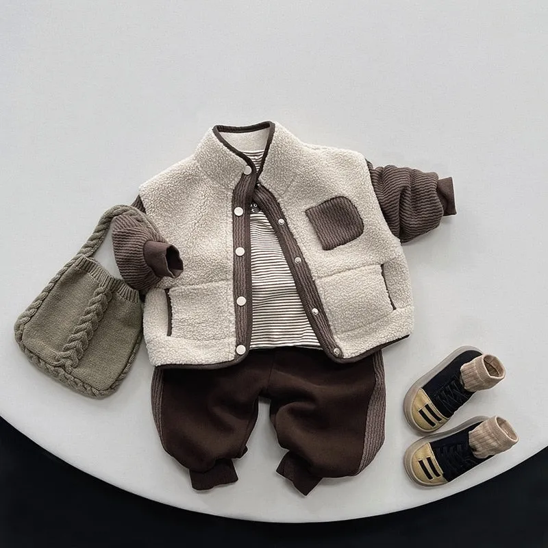 Warm Fleece Patchwork Jacket