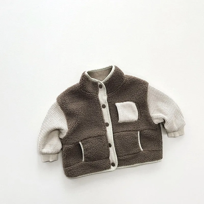 Warm Fleece Patchwork Jacket