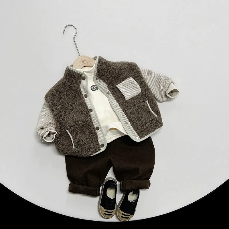 Warm Fleece Patchwork Jacket