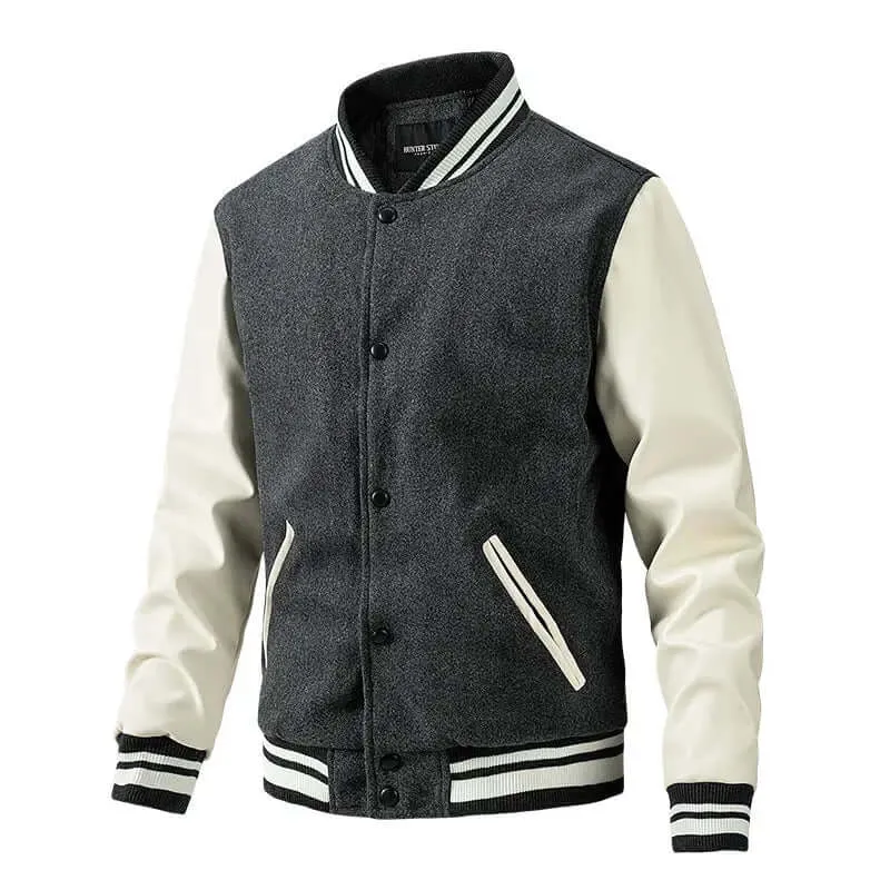 winter casual Men's Spring and Autumn New Baseball Collar Jacket