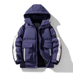 Winter Men's Cotton-padded Coat Outdoor Teen Hooded