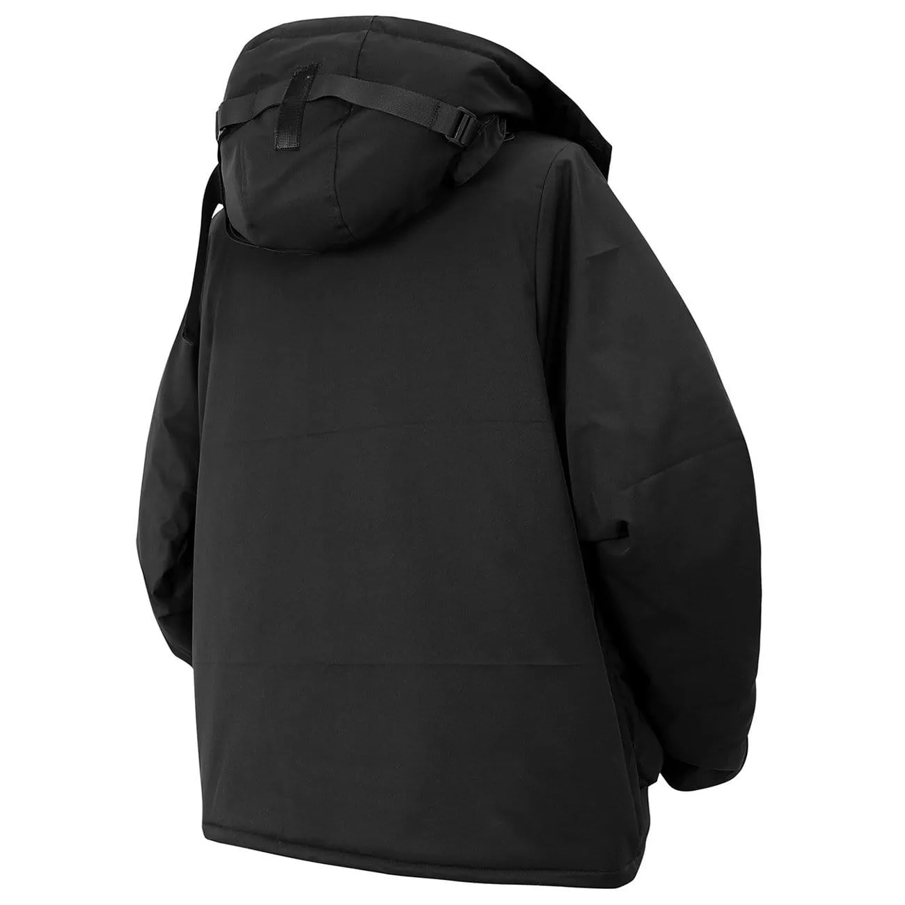 WLS Buckle Transparent Bag Hooded Winter Coat