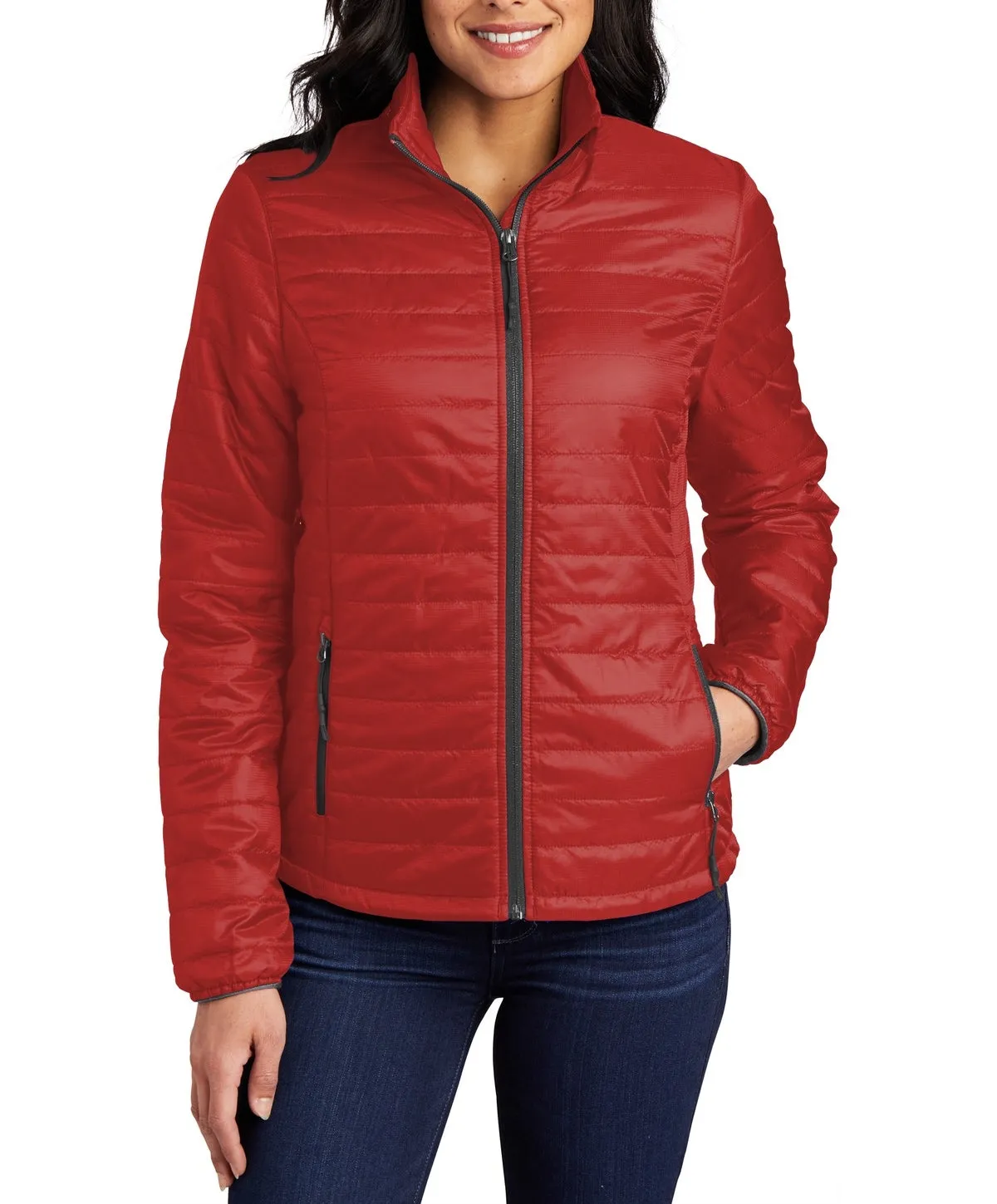 Women's Full-Zip Packable Puffy Water-Resistant Jacket