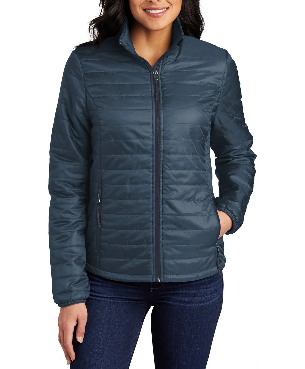 Women's Full-Zip Packable Puffy Water-Resistant Jacket