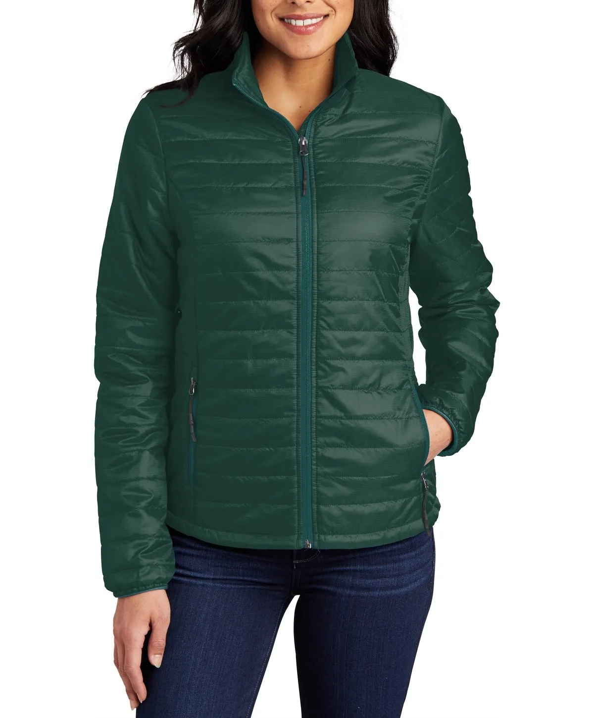 Women's Full-Zip Packable Puffy Water-Resistant Jacket