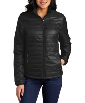 Women's Full-Zip Packable Puffy Water-Resistant Jacket