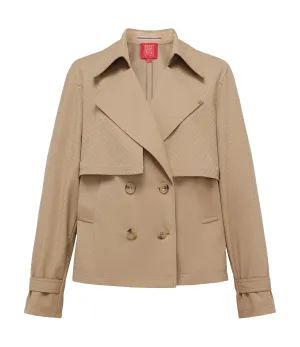 YAYING Wool Short Trench Coat