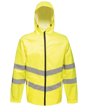 Yellow - High-vis pro pack-away jacket